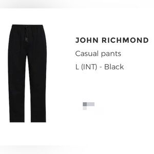 John Richmond Black Jogger Sweatpants Relaxed Fit